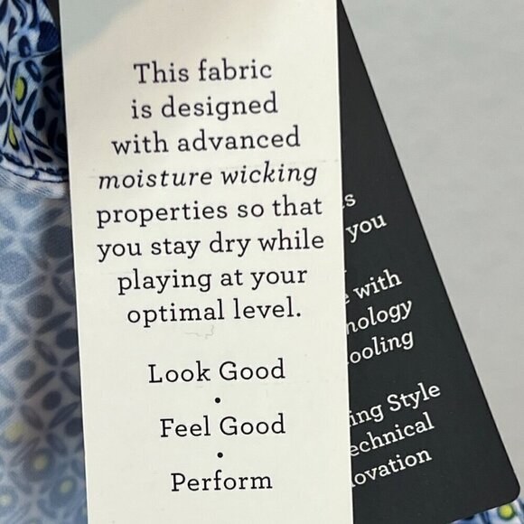 Golf Sun Shirt Blue Long Sleeve Zip Medium - Picture 9 of 11